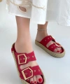 BİÇOMİ İces Kırmızı Nubuk Terlik