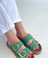BİÇOMİ İces Yeşil Nubuk Terlik