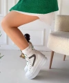 BİÇOMİ Joila Beyaz Cilt Yeşil Detaylı Bot