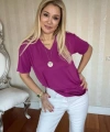 Biçomi Kadın Kısa Kollu V Yaka Bluz
