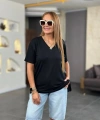 Biçomi Kadın Kısa Kollu V Yaka Bluz