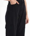 BİÇOMİ Kargo cep jeans pantolon siyah