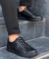 BİÇOMİ KB-BX1  Kuback Siyah Cilt Yüksek Siyah Taban Günlük Erkek Ayakkabı