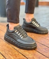 BİÇOMİ KB-X10 Kuback Kömür Cilt Yüksek Taban Günlük Spor Ayakkabı