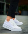 BİÇOMİ KB-X46 Kuback Beyaz Rugan Yüksek Beyaz Taban Günlük Spor Ayakkabı