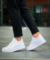 BİÇOMİ KB-X46 Kuback Beyaz Rugan Yüksek Beyaz Taban Günlük Spor Ayakkabı