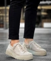 BİÇOMİ KB-X502  Kuback Bej Süet Yüksek Bej Taban Bağcık Detaylı Lastikli Günlük Erkek Ayakkabı