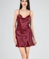 Bicomi Kısa Gecelik Degaje Bordo 7740