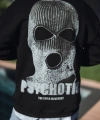 Biçomi Kışlık Bisiklet Yaka Baskılı SweatShirt - Siyah