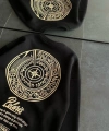 Biçomi Kışlık Bisiklet Yaka Ön Ve Arka Baskılı SweatShirt - Siyah