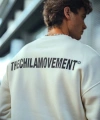 Biçomi Kışlık Bisiklet Yaka Oversize Baskılı SweatShirt - Beyaz