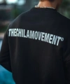 Biçomi Kışlık Bisiklet Yaka Oversize Baskılı SweatShirt - Siyah