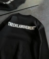 Biçomi Kışlık Bisiklet Yaka Oversize Baskılı SweatShirt - Siyah