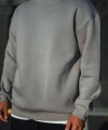 Biçomi Kışlık Bisiklet Yaka Üç İplik Basic SweatShirt - Boyalı Gri