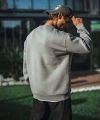 Biçomi Kışlık Bisiklet Yaka Üç İplik Basic SweatShirt - Boyalı Gri