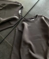 Biçomi Kışlık Bisiklet Yaka Üç İplik Basic SweatShirt - Füme