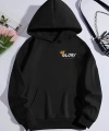 Biçomi Kışlık Üç İplik Kapşonlu SweatShirt - Siyah