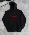 Biçomi Kışlık Uzun Kol Kapüşonlu SweatShirt - Siyah