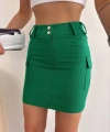 BİÇOMİ Körüklü cep etek yeşil s24904