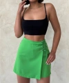 BİÇOMİ Kuş gözü şort etek yeşil s25819
