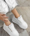 BİÇOMİ Lulu Beyaz Cilt Bağcıklı Spor Ayakkabı