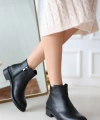 BİÇOMİ Moed Siyah Cilt Topuklu Bot