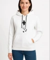 Biçomi Nihilist Penguen Temalı Oversize Kapüşonlu Sweatshirt - Beyaz