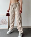 BİÇOMİ Paraşüt pantolon bej