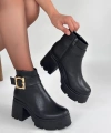 BİÇOMİ Pinma Siyah Cilt Topuklu Bot