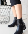 BİÇOMİ Roxani Siyah Cilt Topuklu Bot