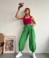 BİÇOMİ Şalvar pantolon yeşil s23202