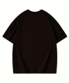 Biçomi Thousand Baskılı Oversize Bisiklet Yaka T-shirt - Siyah