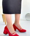 BİÇOMİ Tino Kırmızı Cilt Topuklu Ayakkabı