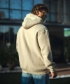 Biçomi Üç İplik Penye Kapşonlu Basic SweatShirt - Bej