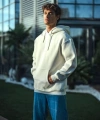 Biçomi Üç İplik Penye Kapşonlu Basic SweatShirt - Beyaz