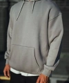 Biçomi Üç İplik Penye Kapşonlu Basic SweatShirt - Boyalı Gri