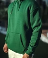Biçomi Üç İplik Penye Kapşonlu Basic SweatShirt - Haki