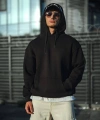 Biçomi Üç İplik Penye Kapşonlu Basic SweatShirt - Siyah
