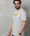 Biçomi Unisex Basic Bisiklet Yaka Oversize T-Shirt - Gri