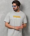 Biçomi Unisex Basic Bisiklet Yaka Oversize T-Shirt - Gri