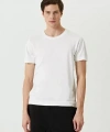 Biçomi Unisex Basic Bisiklet Yaka Regular T-Shirt - Beyaz