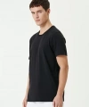 Biçomi Unisex Basic Bisiklet Yaka Regular T-Shirt - Siyah