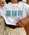 Biçomi Unisex Baskılı Oversize T-Shirt - Beyaz