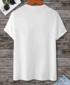 Biçomi Unisex Baskılı Oversize T-Shirt - Beyaz