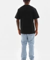 Biçomi Unisex Baskılı Oversize T-Shirt - Siyah