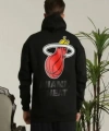 Biçomi Unisex Kapşonlu Baskılı Sweetshirt - Siyah