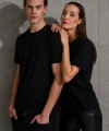 Biçomi Unisex Kısa Kollu Bisiklet Yaka Basic Viskon Bluz