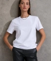 Biçomi Unisex Kısa Kollu Bisiklet Yaka Basic Viskon Bluz