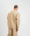 Biçomi Uzun Kol Bisiklet Yaka Basic SweatShirt - Bej
