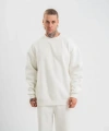 Biçomi Uzun Kol Bisiklet Yaka Basic SweatShirt - Beyaz